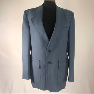 70s Vintage ‘Palm Beach’ Blue Two Button Blazer